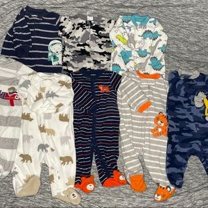 Baby Boys 3mo Footed Sleeper Lot of 8 used